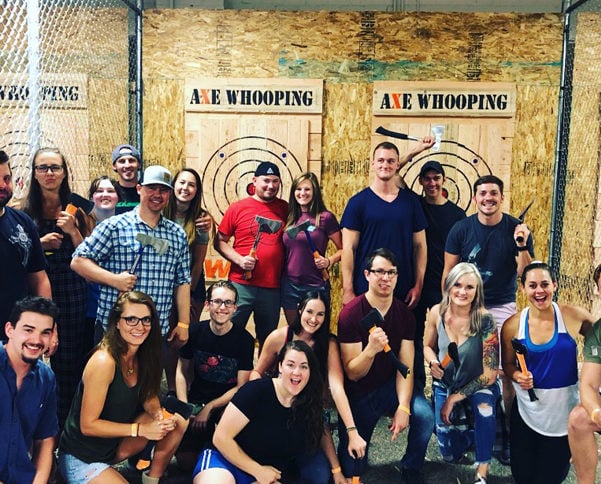 Axe throwing for team building