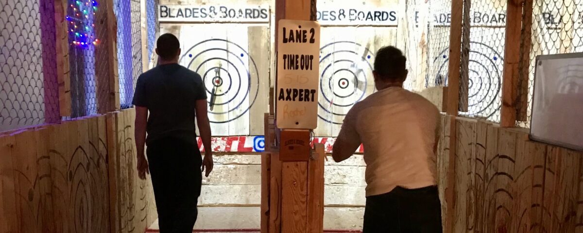 Axe Throwing with Team